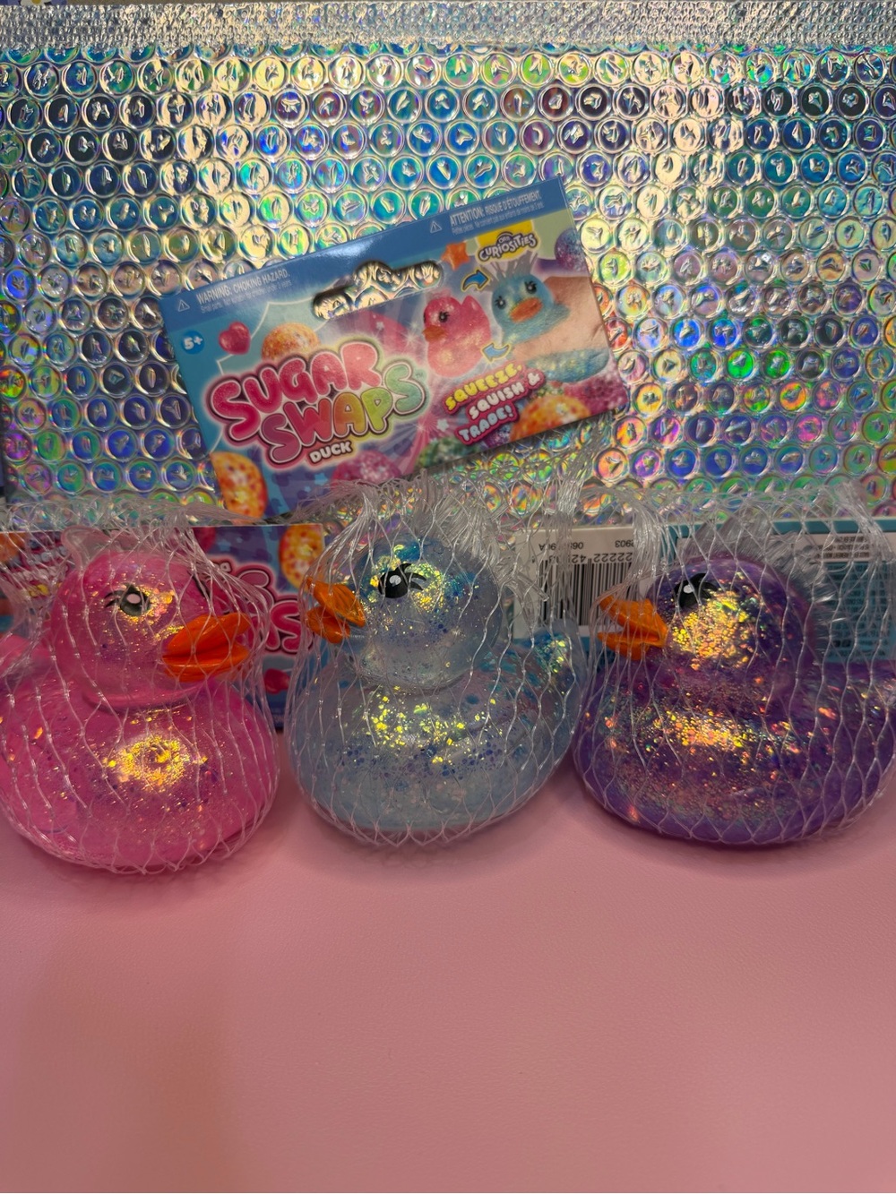 Sugar Swaps Glitter Duck squishy - Pink, Blue, Purple… sold separately